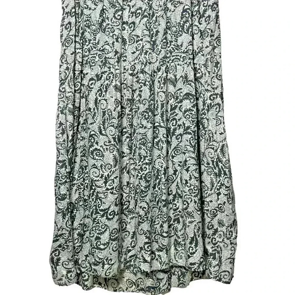 Maeve by Anthropologie Tiered midi Dress Size Medium Black White Summer casual - Picture 6 of 12